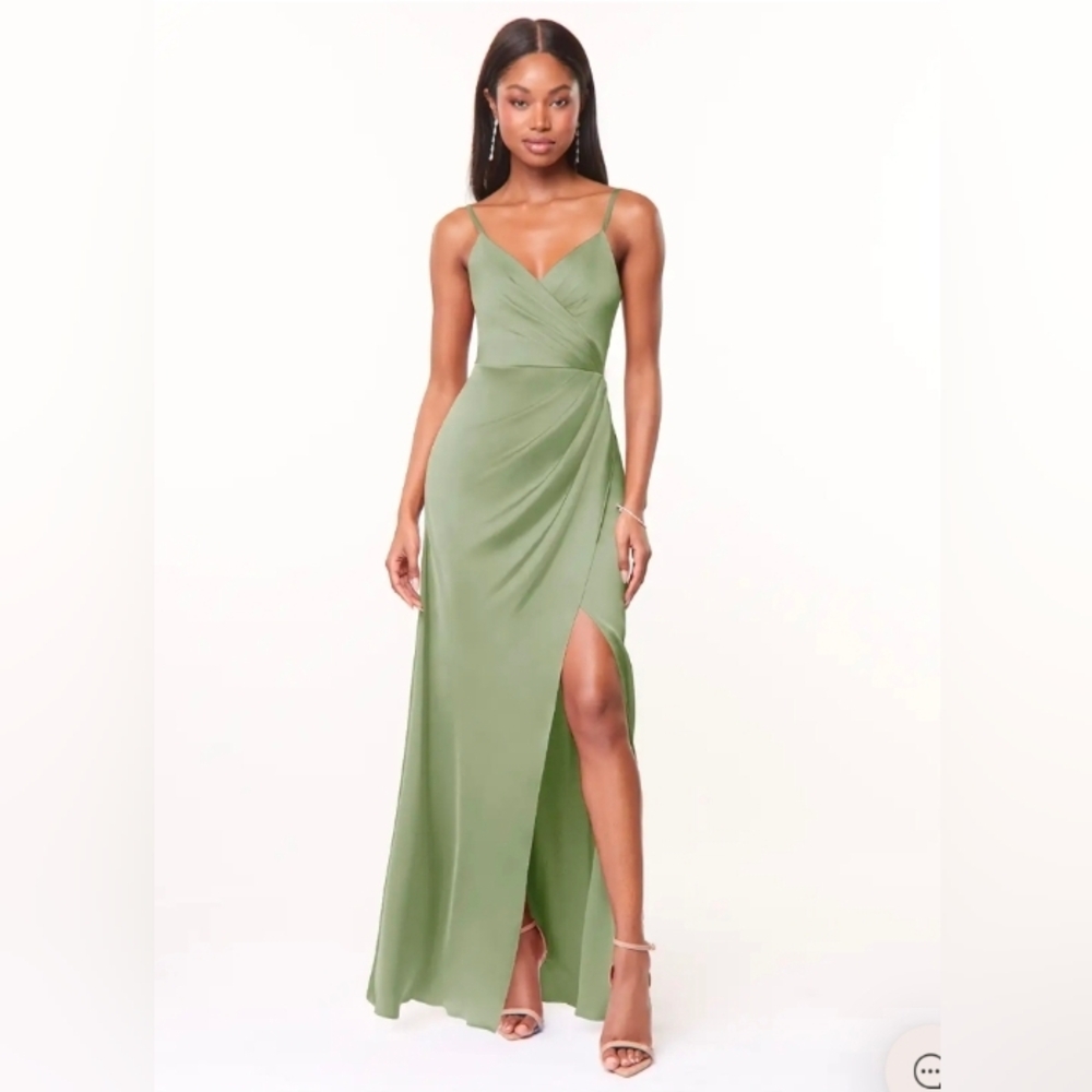 Dusty Sage Evening Gown / Bridesmaid Dress